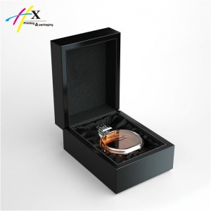 black matte wooden perfume gift box