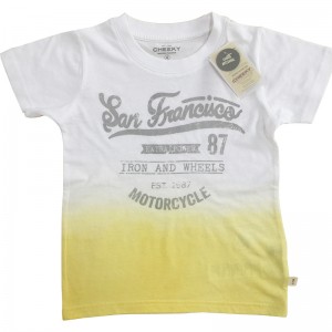 HY-KIDS-02 Kids Round Neck Tshirt With Dip Dye Garment Washed Effect