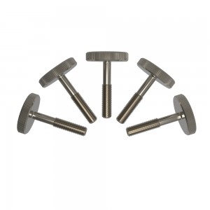 Custom Cnc Lathe Machined Stainless Steel Round Knurl Knob Bolt With Internal Thread HYVC060027