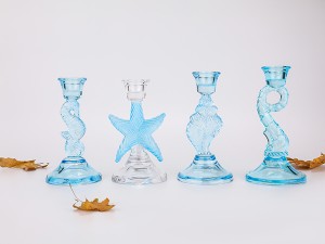 Ocean pattern candle stick \ candle holder