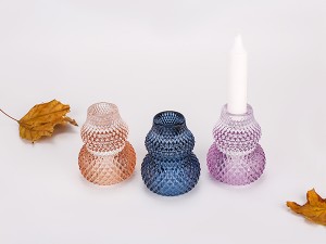 Diamond pattern candle holder