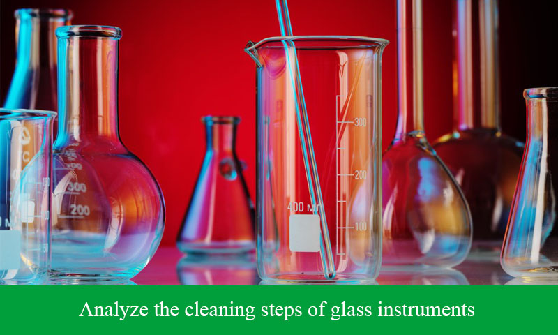 Analyze the cleaning steps of glass instruments