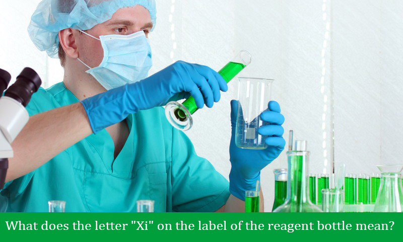 What does the letter “Xi” on the label of the reagent bottle mean?