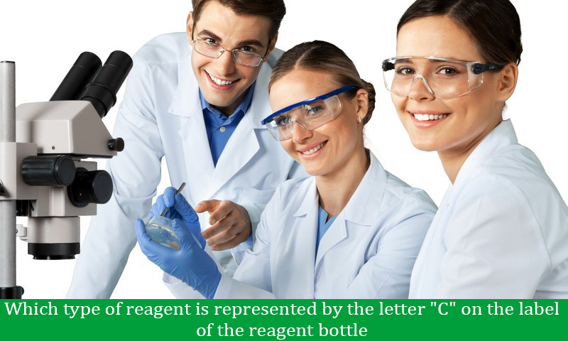 Which type of reagent is represented by the letter “C” on the label of the reagent bottle