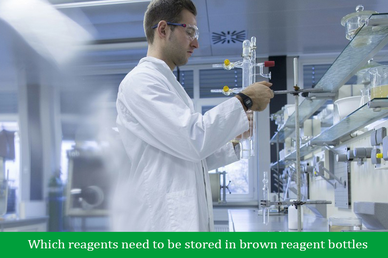Which reagents need to be stored in brown reagent bottles