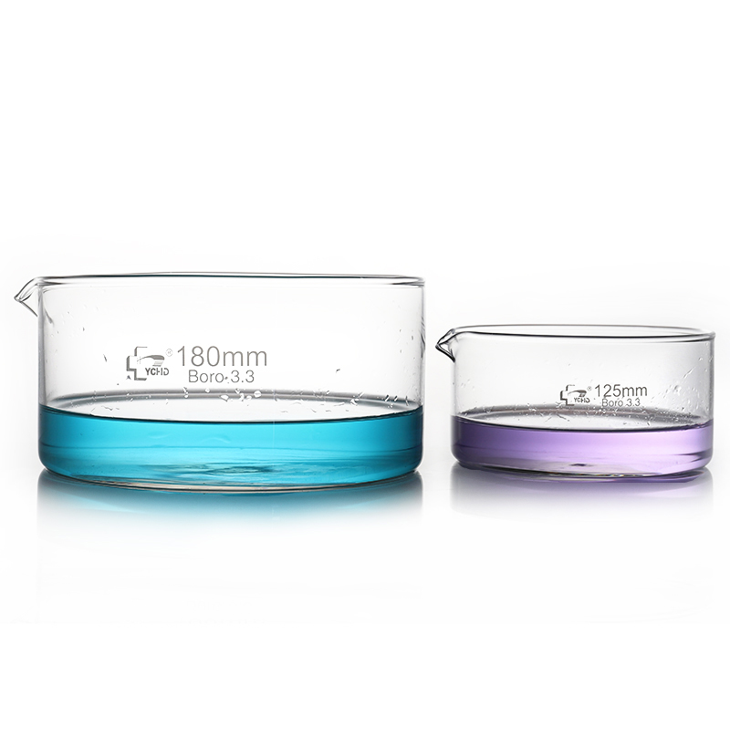 Cheap Lab Glassware Borosilicate Clear Glass Crystallizing Dish (2)