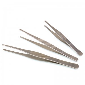 Round head Non-slip design Thickened stainless steel Forceps With plastic ring