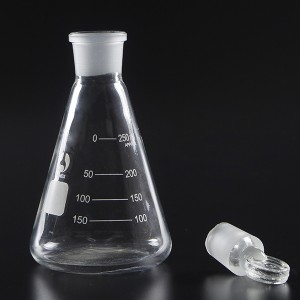 Laboratory Clear Borosilicate Glass Erlenmeyer Flask Conical Flask with Graduations