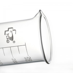 Factory Cheap Hot Laboratory Glassware Borosilicate Measuring Round Bottom Beaker With Spout
