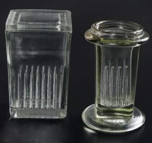 Lab glass Dyeing Jar square form For 5 pcs with ce
