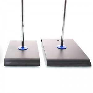 Retort stand base with rod and rubber feet