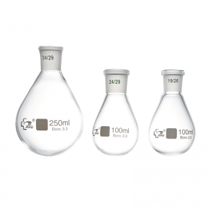 Factory supplied China Jshd Hot Sale Glassware Laboratory flask pear shape
