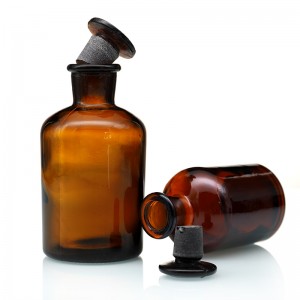 New Arrival China Laboratory Wide Mouth Reagent Bottle with Ground-in Glass Stopper