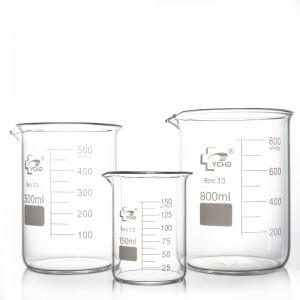 Fixed Competitive Price China Low Form Glass Measuring Beaker with Graduation