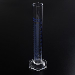 стъклена кръгла основа Мерителен цилиндър със стъклена или стъклена шестоъгълна основа, с чучур или градуировка