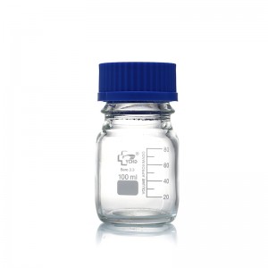 China Cheap price 1000ml Gl45 Clear Glass Reagent Bottle with Closed Screw Cap