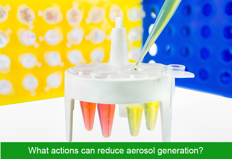 What actions can reduce aerosol generation?