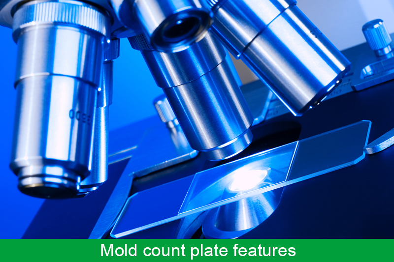 Mold count plate features