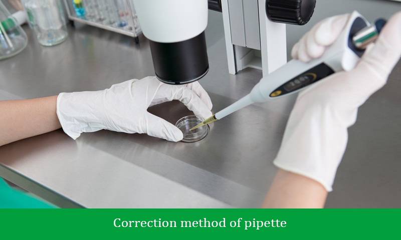 Correction method of pipette
