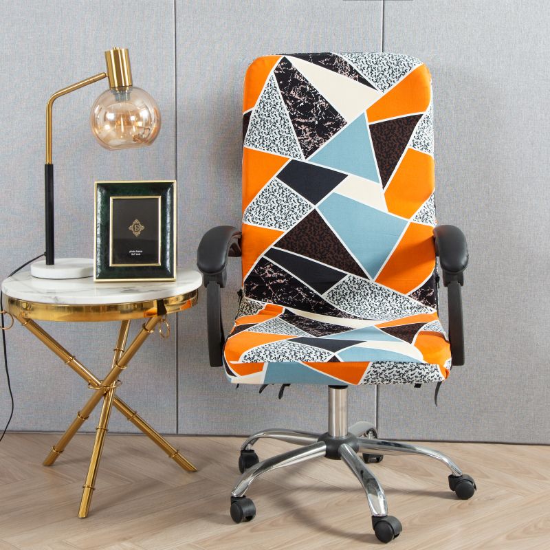 Printed Office Chair Covers, Stretch Computer C...