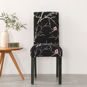 Printed Stretchable Dining Chair Slipcover Washable Removable Chair Cover
