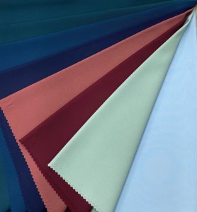 Keqiao fabrics—-Poly span twill prada suiting fabric