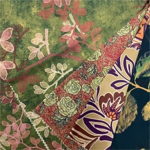 Ткань Keqiao, поли-сатин, цифровая трафаретная печать, атлас Армани, шелк