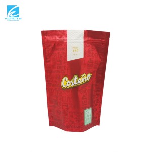 12oz One Way Valve Coffee Bags Custom Printed Zipper Bag Plastic For Candy Coffee Food Packaging