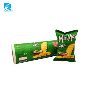 Customized Logo Plastic Printed Aluminum Foil Laminated Wrapper Film Roll Packaging For Chips