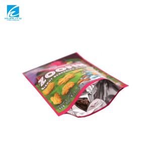 Printed Ziplock Snack Custom Plastic Stand Up Pouch Food Packing Bag