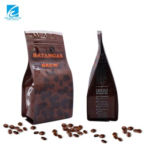 Custom Design Aluminum Foil Coffee Beans Packaging Side Gusset Coffee Bags