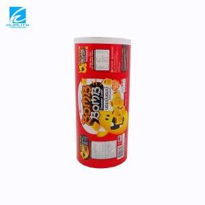 Custom Plastic Laminated Aluminum Foil Vacuum Fried Fruit Pringles Potato Chips Tube Packaging Material