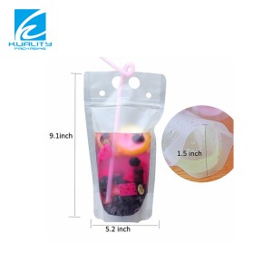 Plastic Liquid Stand Up Beverage Pouch with Spout