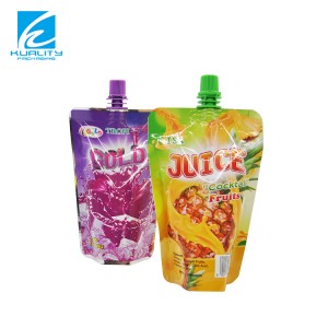 Customized Printed Food Grade Aluminum Foil Liquid Packaging Bag With Spout