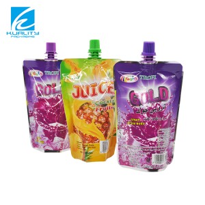 Customized Printed Food Grade Aluminum Foil Liquid Packaging Bag With Spout