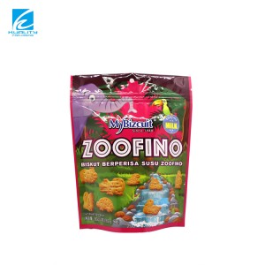 Printed Ziplock Snack Custom Plastic Stand Up Pouch Food Packing Bag