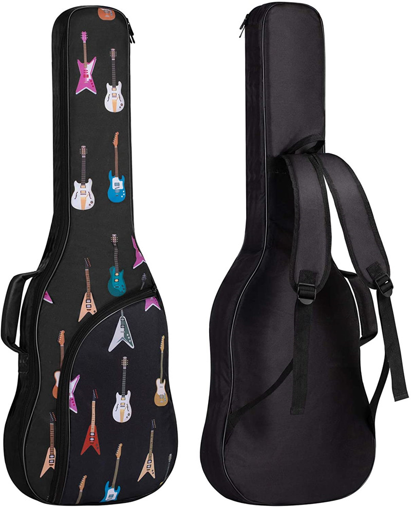 Electric Guitar Bag Padded With Soft Padding Dual Adjustable Shoulder Strap Electric Guitar Case