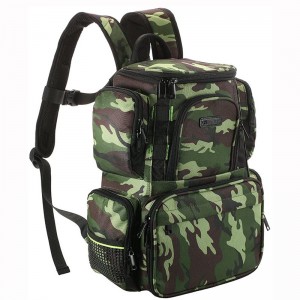 China Wholesale Portable First Aid Kit Quotes –  Camo Multifunctional Fishing Tackle Utility Bag; Large Fishing Tackle Backpack Storage with 4 Trays Tackle Box – New Hunter