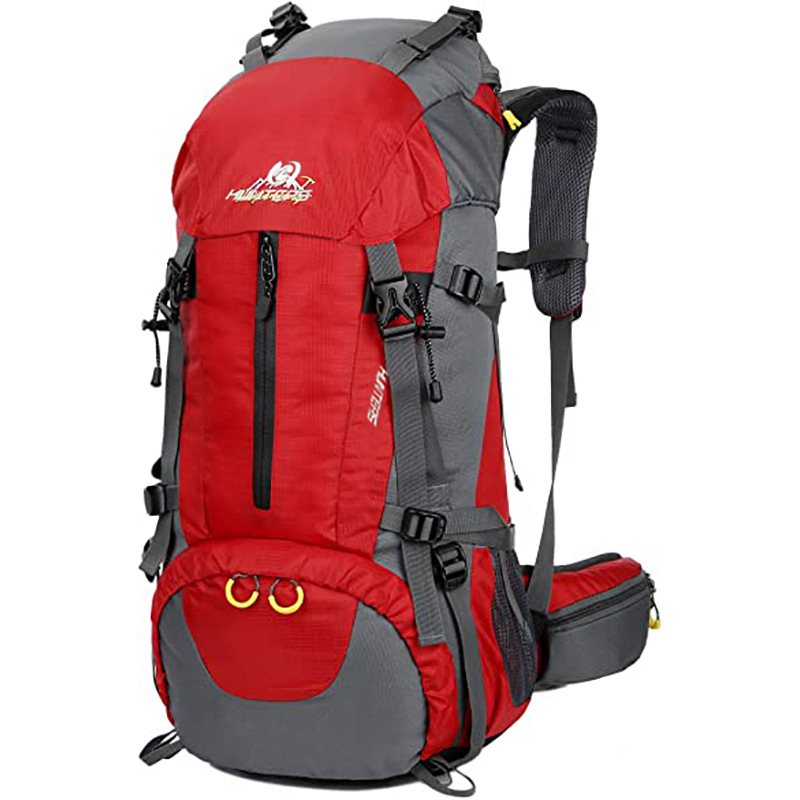 Bseash Mochila de senderismo de 50 L, resistente al agua, ligera, para  deportes al aire libre, bolsa de viaje para camping, escalada, turismo,  Rojo 