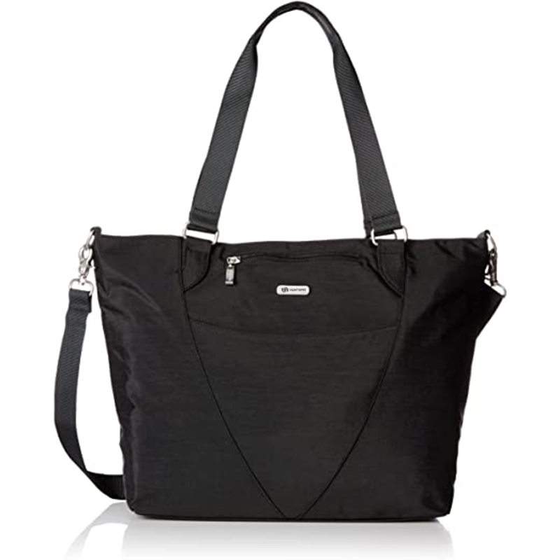 Women Laptop Tote Bag for Work Lightweight Canvas shoulder bag Black
