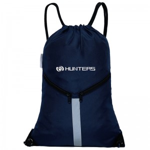 China Wholesale Pu Cosmetic Bag Factories –  Drawstring Backpack Unisex Sport Gym Sack Reflective Bag – New Hunter