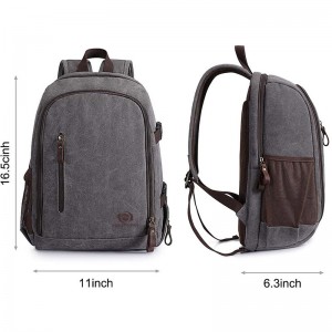 China Wholesale Canvas Travel Bag Pricelist –  Shockproof Professional Canvas Camera Laptop Backpack Daypack Bag case for DSLR, Lenses and Tripod DJI Mavic Pro for Camera – New Hunter