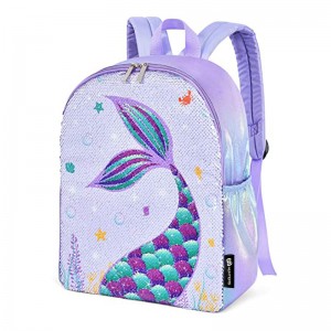 OEM Cheap School Bag Manufacturers –  Hologram Sequin Backpack Sequin School Backpack for Girls Kids Elementary Bookbag Flip Sequence Holographic Book Bags  – New Hunter
