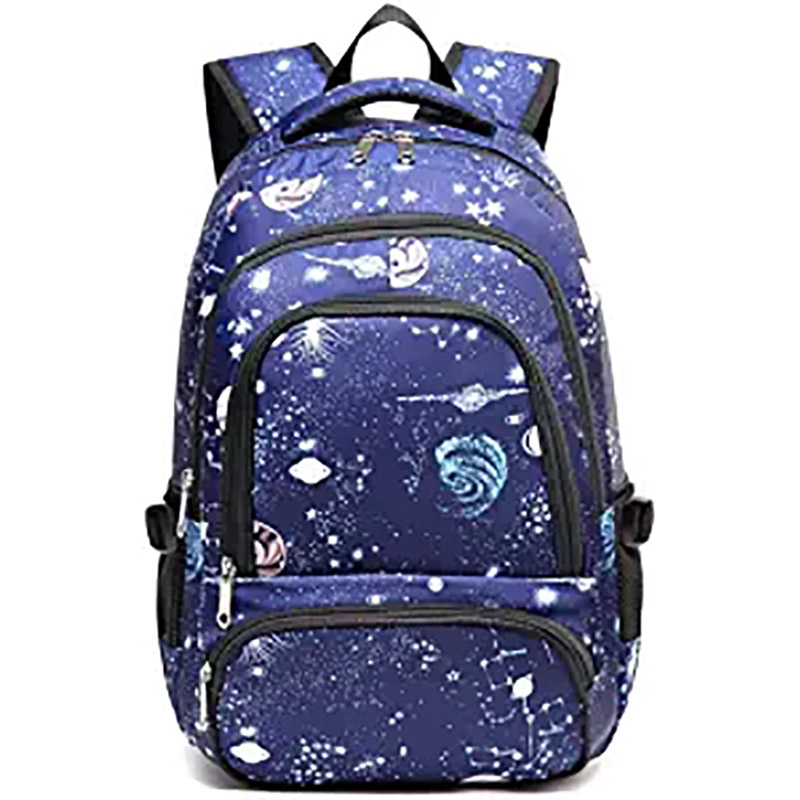 Mädchen-Schultaschen für Teenager, Teenager, Grundschultaschen, Mittelschule, wasserdichte Büchertaschen (blau)