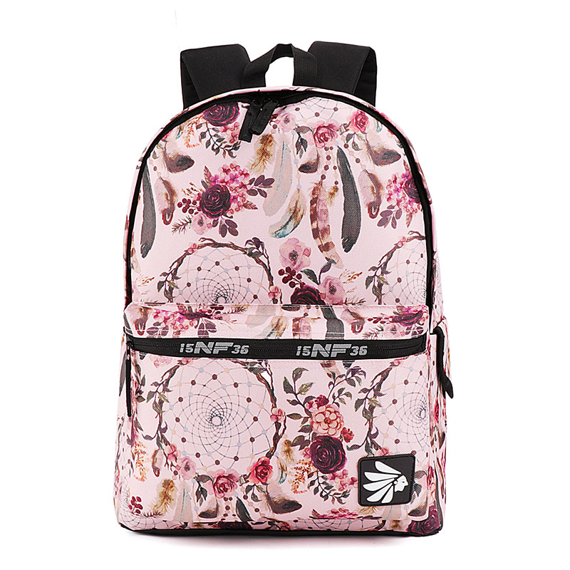Back to school colleague student backpack attractive special printings casual backpack relfective safe shcool  book bag with side pocket bottle bags