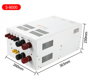 مصدر طاقة متغير DC 0-150V 53A 8000W صناعي SMPS 8kw