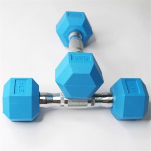 Factory Supply Neoprene Dumbbells - Colorful Hex rubber coated dumbbell – Chuangya
