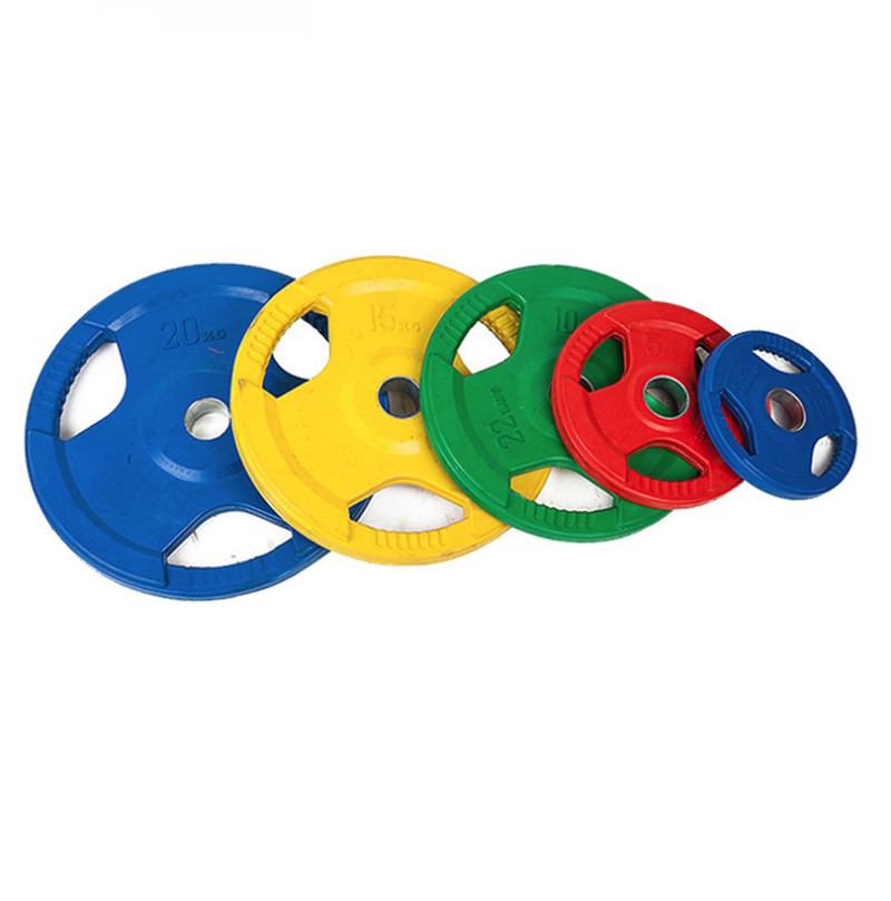 Wholesale color Weight Barbell bumper plates colorful rubber coated plate