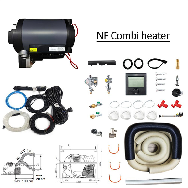 Instruções de instalação do aquecedor combinado de água quente GLP e ar quente