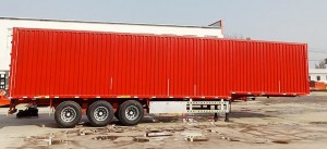 Heavy duty 13m 14m 15m 60-80tons van cargo semi-trailer
